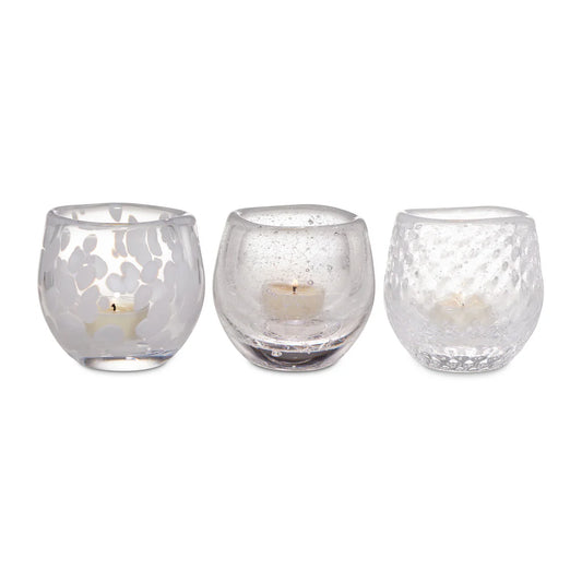 Simon Pearce Burlington Ice Tealight Gift Set