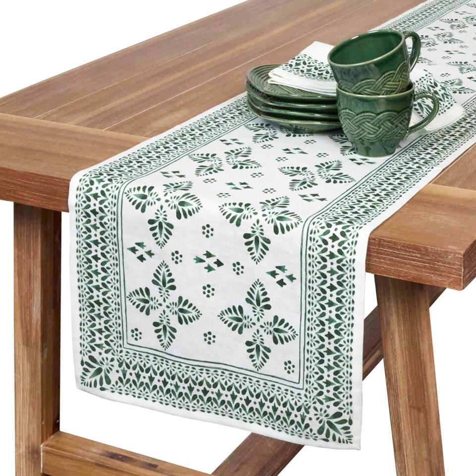 Juliska Iberian Border Evergreen Table Runner