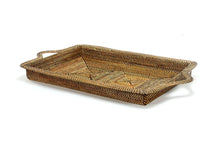 Load image into Gallery viewer, Rattan Rectangular Serving Tray with Handles, Calaisio