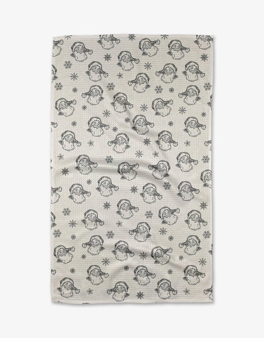 Vintage Santa Tea Towel, Geometry