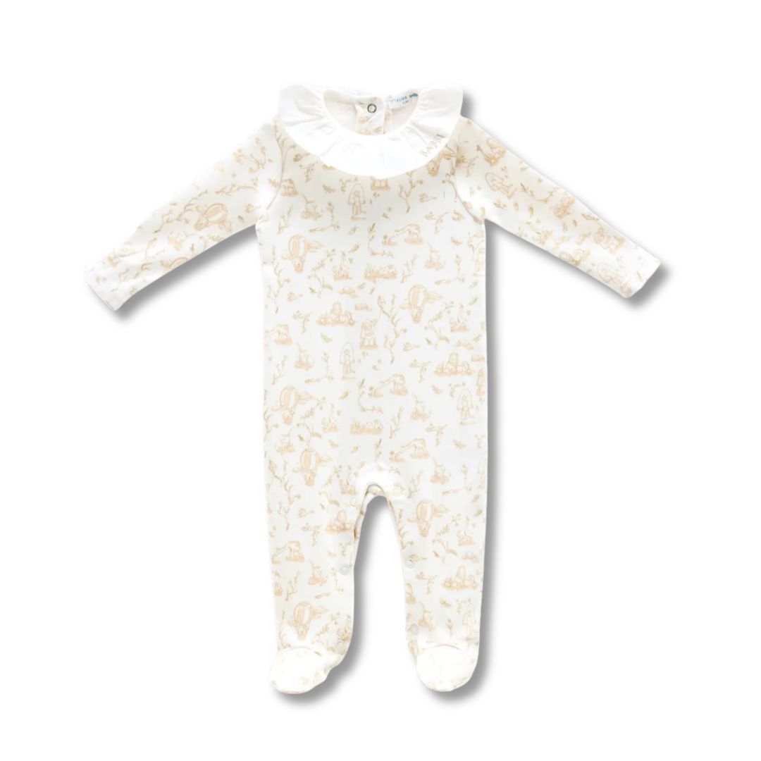Baby Footed Onesie, Toile de Jouy | Atelier Babbi