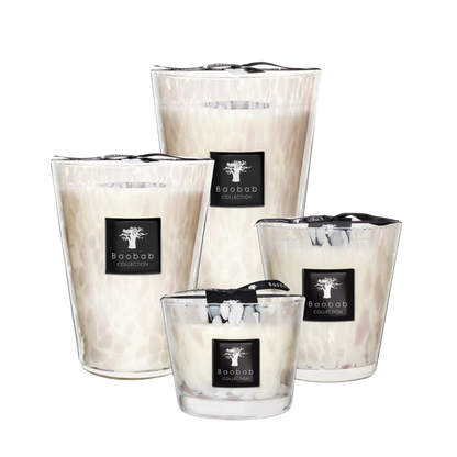Pearls White Scented Candle | Baobab Collection
