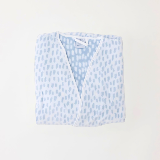 Women's Short Plush Robe in Blue Millie