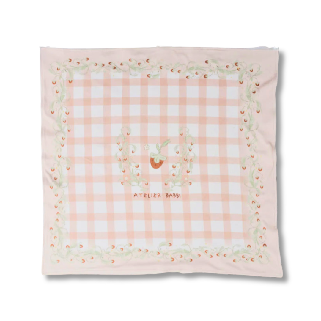 Double-Sided Blanket, Strawberry | Atelier Babbi