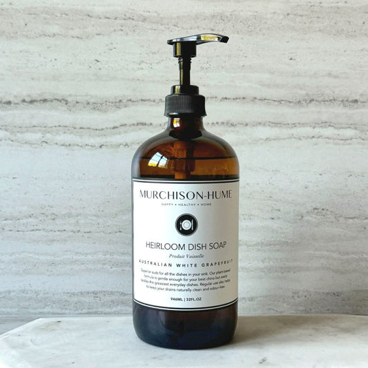 Murchison-Hume Australian White Grapefruit Dish Soap Amber Glass
