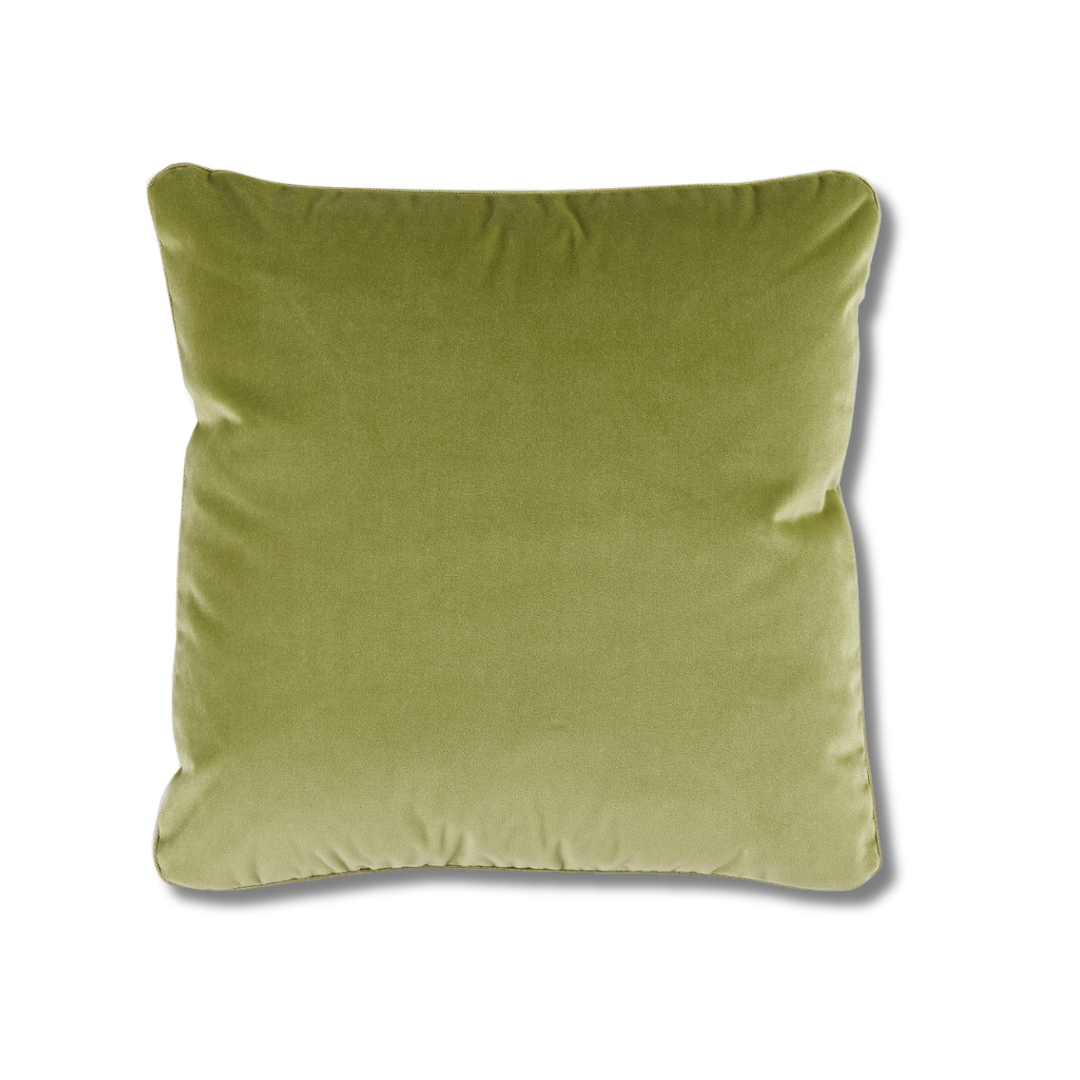Henley Green Velvet Harbor Pillow with Micro Cord