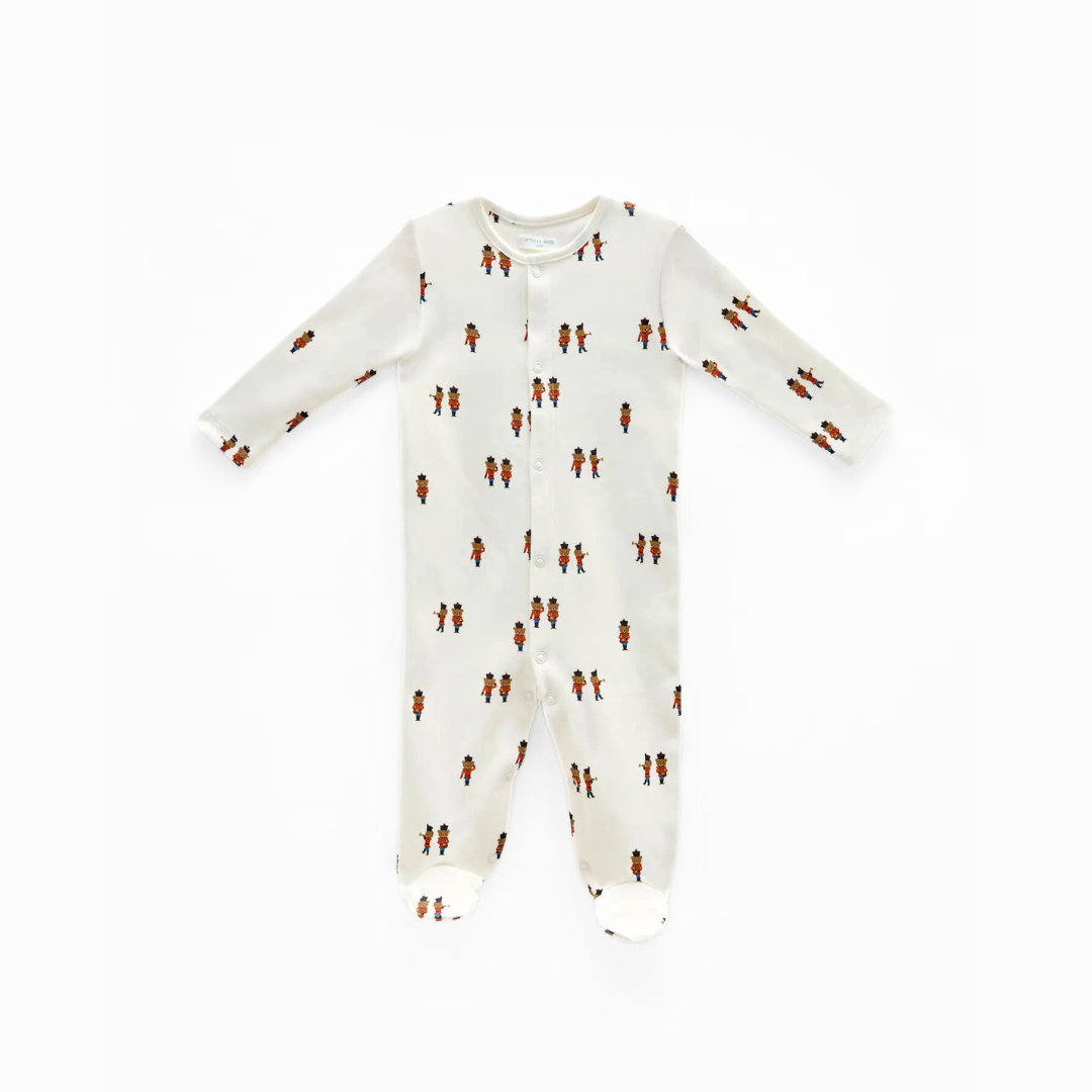 Baby Footed Onesie in Tin Soldier | Atelier Babbi