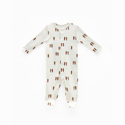 Baby Footed Onesie in Tin Soldier | Atelier Babbi