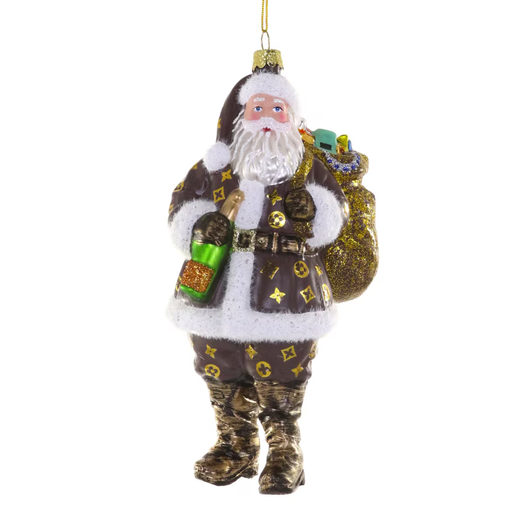 Luxe Santa Ornament
