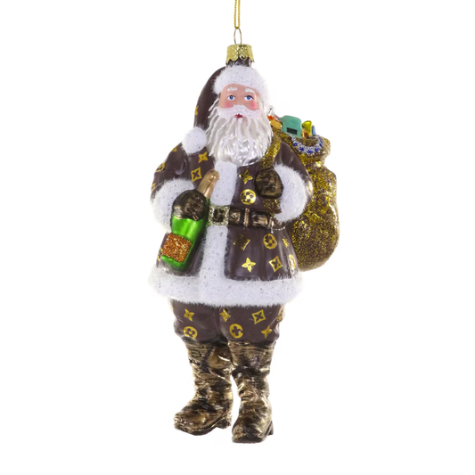 Luxe Santa Ornament