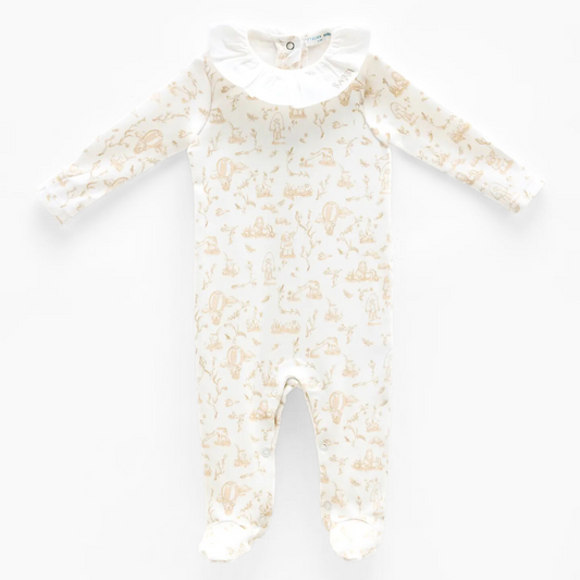 Baby Footed Onesie, Toile de Jouy | Atelier Babbi