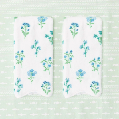 Pair of Scalloped Hand Towels in Frances Floral