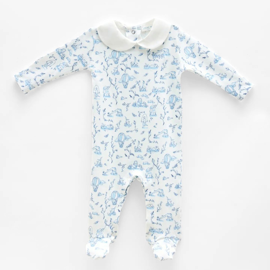 Baby Footed Onesie, Toile de Jouy | Atelier Babbi