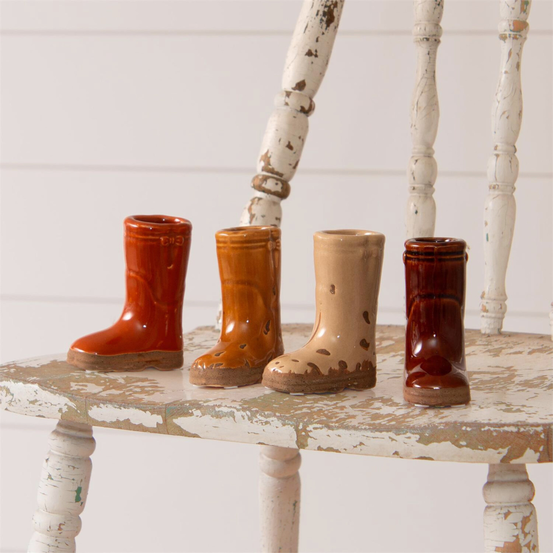 Ceramic Boot Mini Vase (4 colors available)