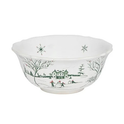 Juliska Country Estate Winter Frolic Evergreen Cereal/Ice Cream Bowl