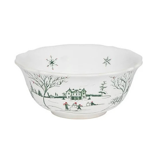 Juliska Country Estate Winter Frolic Evergreen Cereal/Ice Cream Bowl