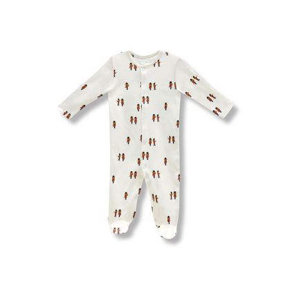 Baby Footed Onesie in Tin Soldier | Atelier Babbi