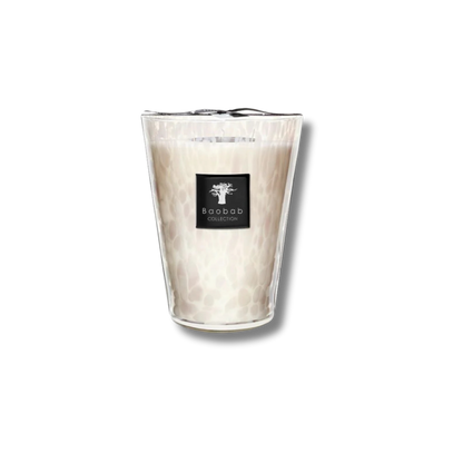 Pearls White Scented Candle | Baobab Collection