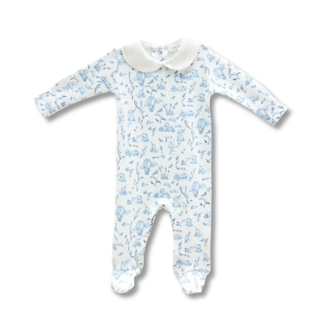Baby Footed Onesie, Toile de Jouy | Atelier Babbi