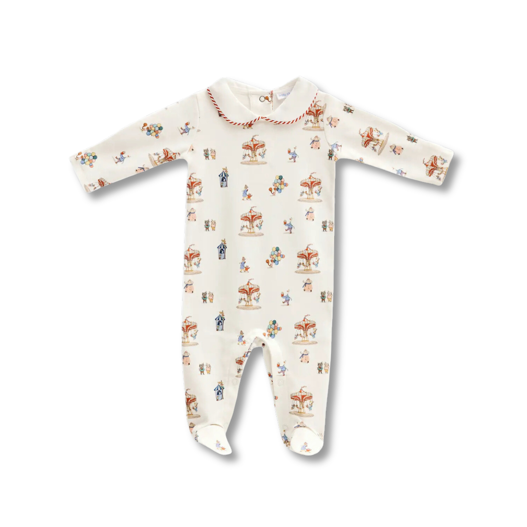 Baby Footed Onesie in Funfair | Atelier Babbi