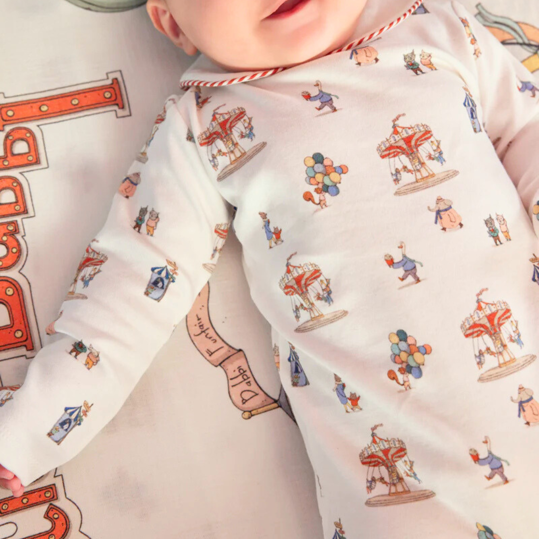 Baby Footed Onesie in Funfair | Atelier Babbi