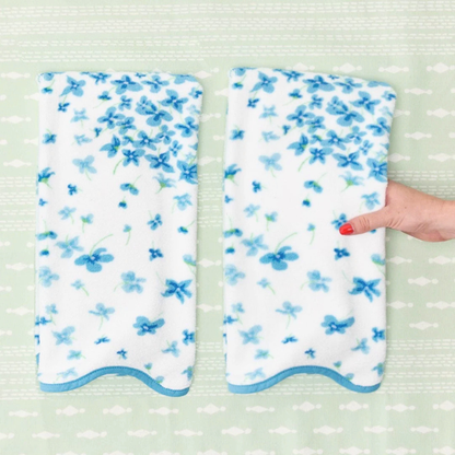 Pair of Scalloped Hand Towels in Betty Floral