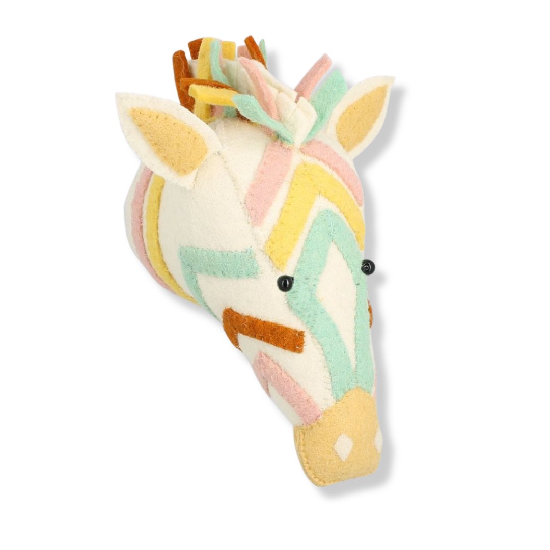 Fiona Walker Mini Pastel Zebra Head