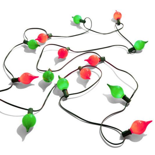 14' Connectable Matte Kismet LED String Lights, Red + Green