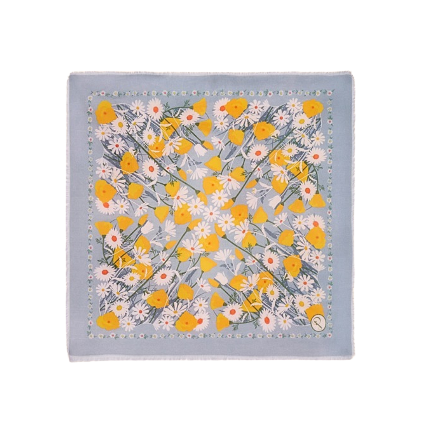 Marvelous Meadow Cotton Bandana in Powder Blue