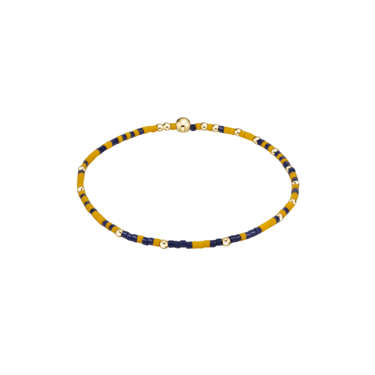 eGIRL ETSU Gameday Hope Unwritten Bracelet Yellow & Navy