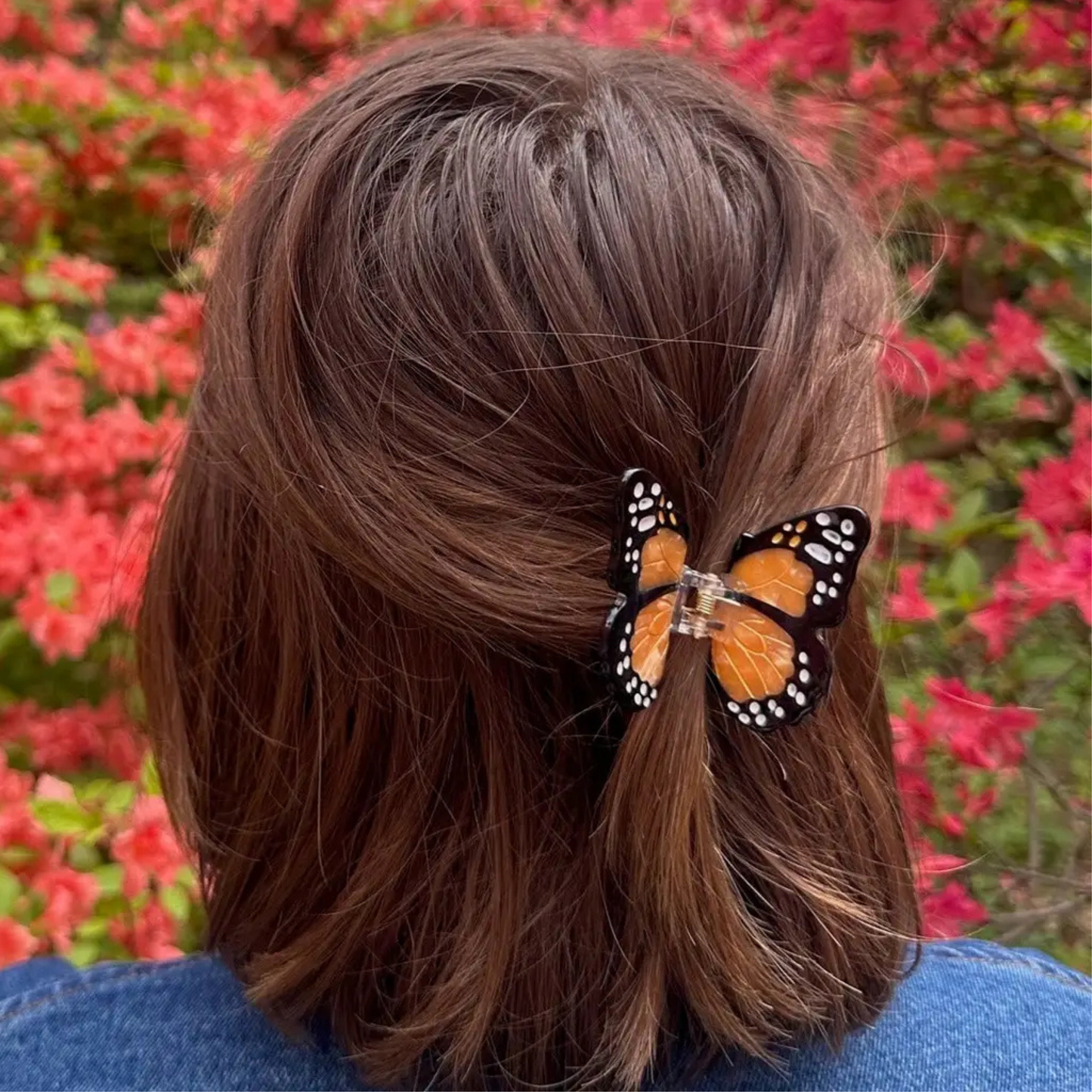 Mini Monarch Butterfly Claw Hair Clip