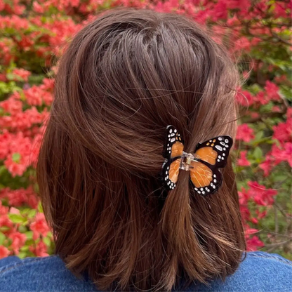 Mini Monarch Butterfly Claw Hair Clip