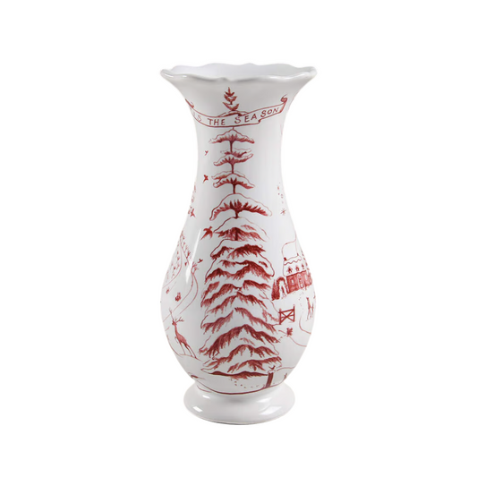 Juliska Country Estate Winter Frolic Ruby 9" Vase