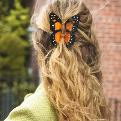 Monarch Butterfly Claw Hair Clip