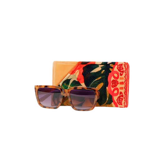 Exotic Leaves Velvet Sunglasses Pouch