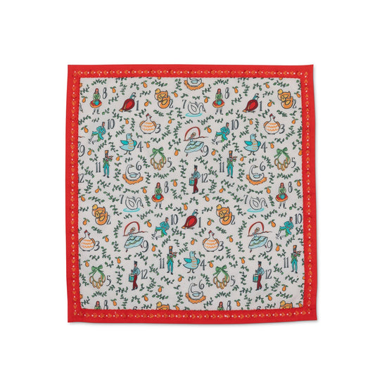 12 Days of Christmas Dinner Napkins (Set of 12)