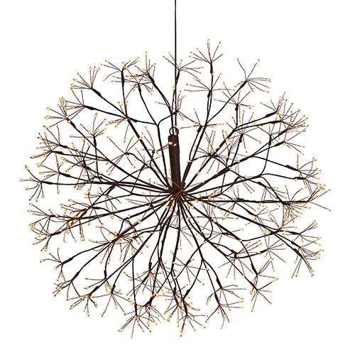 Brown Starburst Lighted Orb