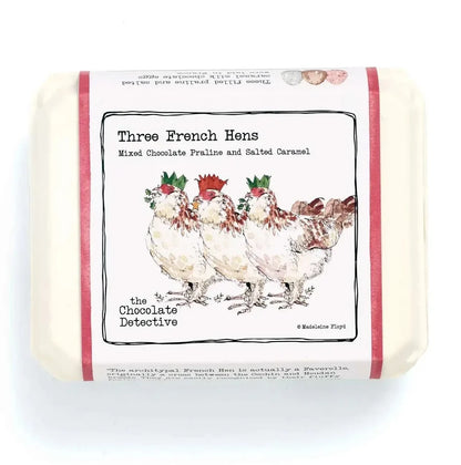 Christmas Three French Hens Assort. Praline & Caramel Chocolates
