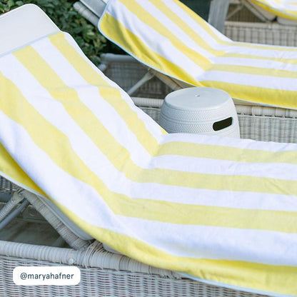 Yellow Stripe Beach Towel