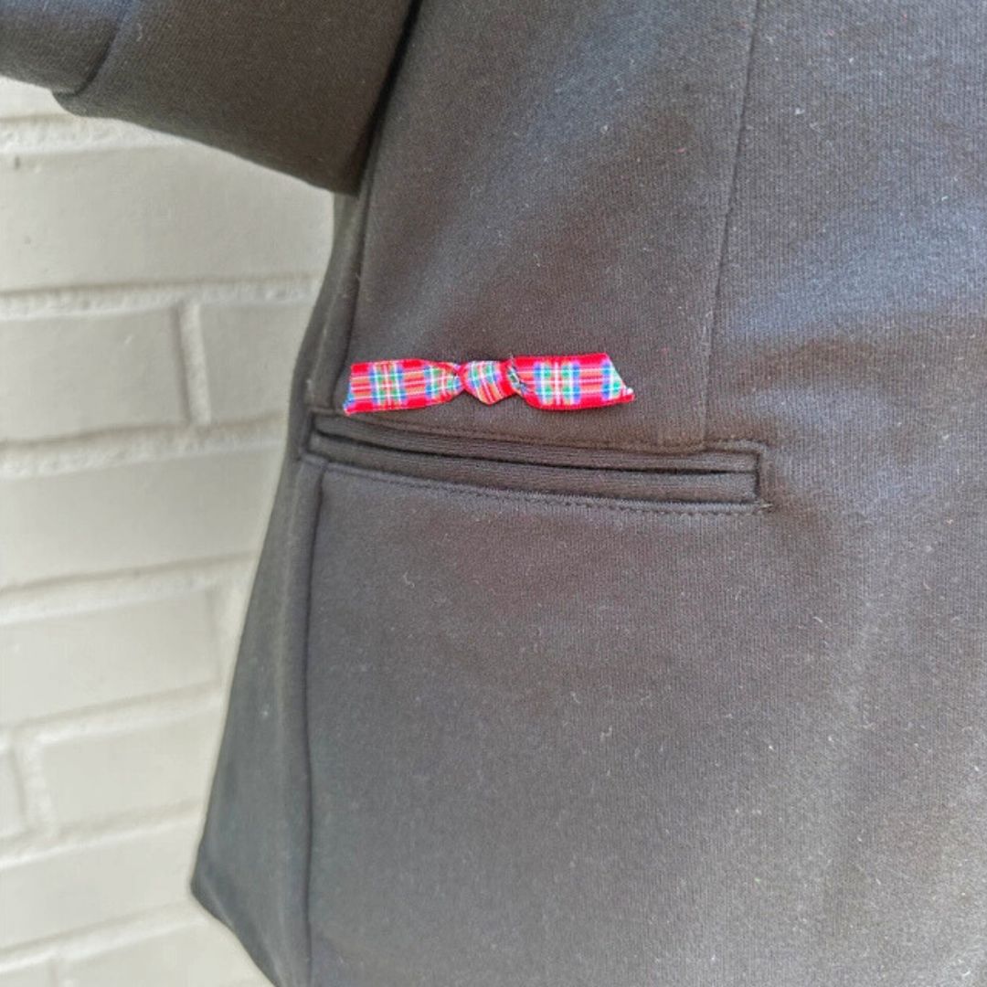 Naomi Holiday Bow Blazer, Black