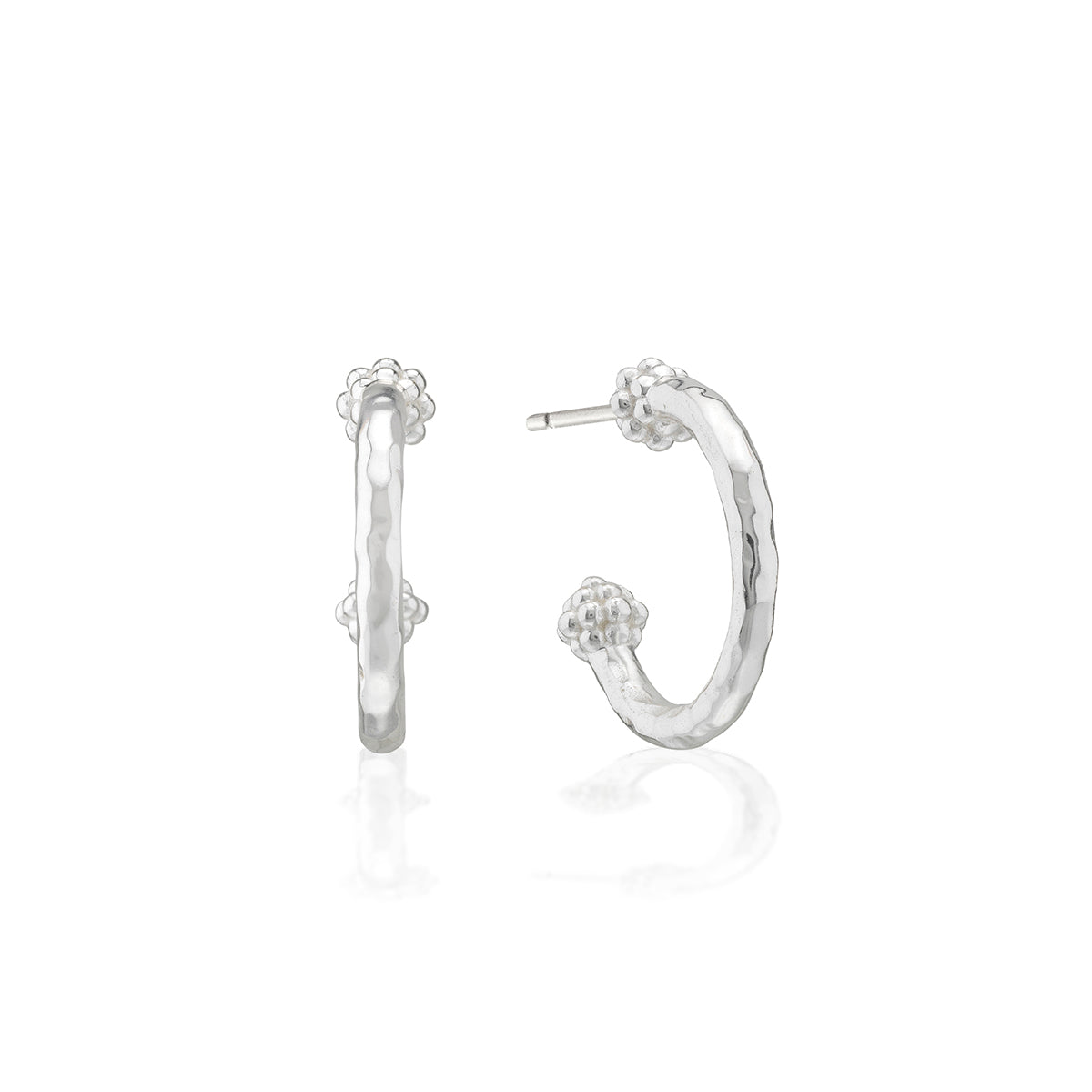 Berry Slice Small Hoop Earrings in Silver, Capucine de Wulf