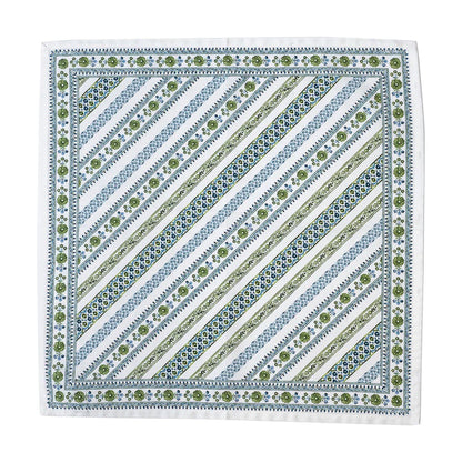 Juliska Seville Stripe Green Napkins (Set of 4)
