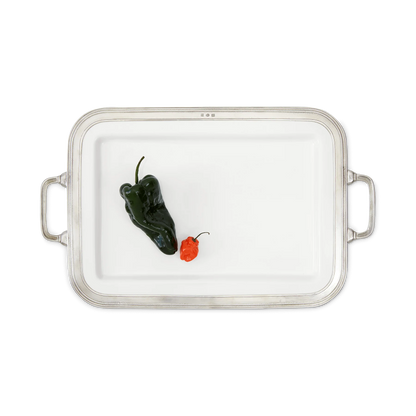 Gianna Rectangular Platter with Handles | MATCH Pewter