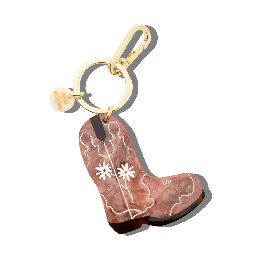 Daisy Cowboy Boot Bag Charm Keychain