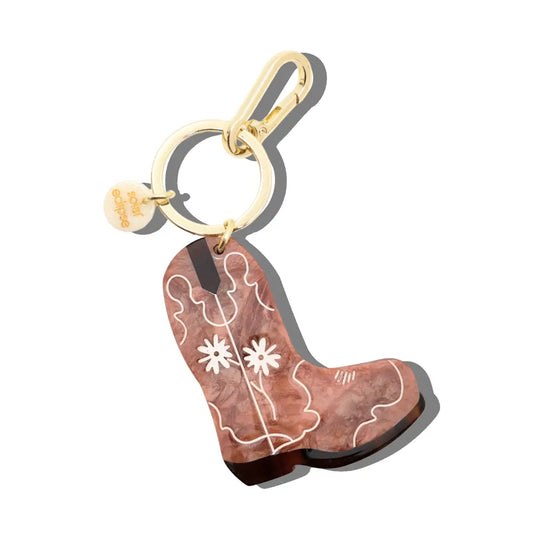 Daisy Cowboy Boot Bag Charm Keychain