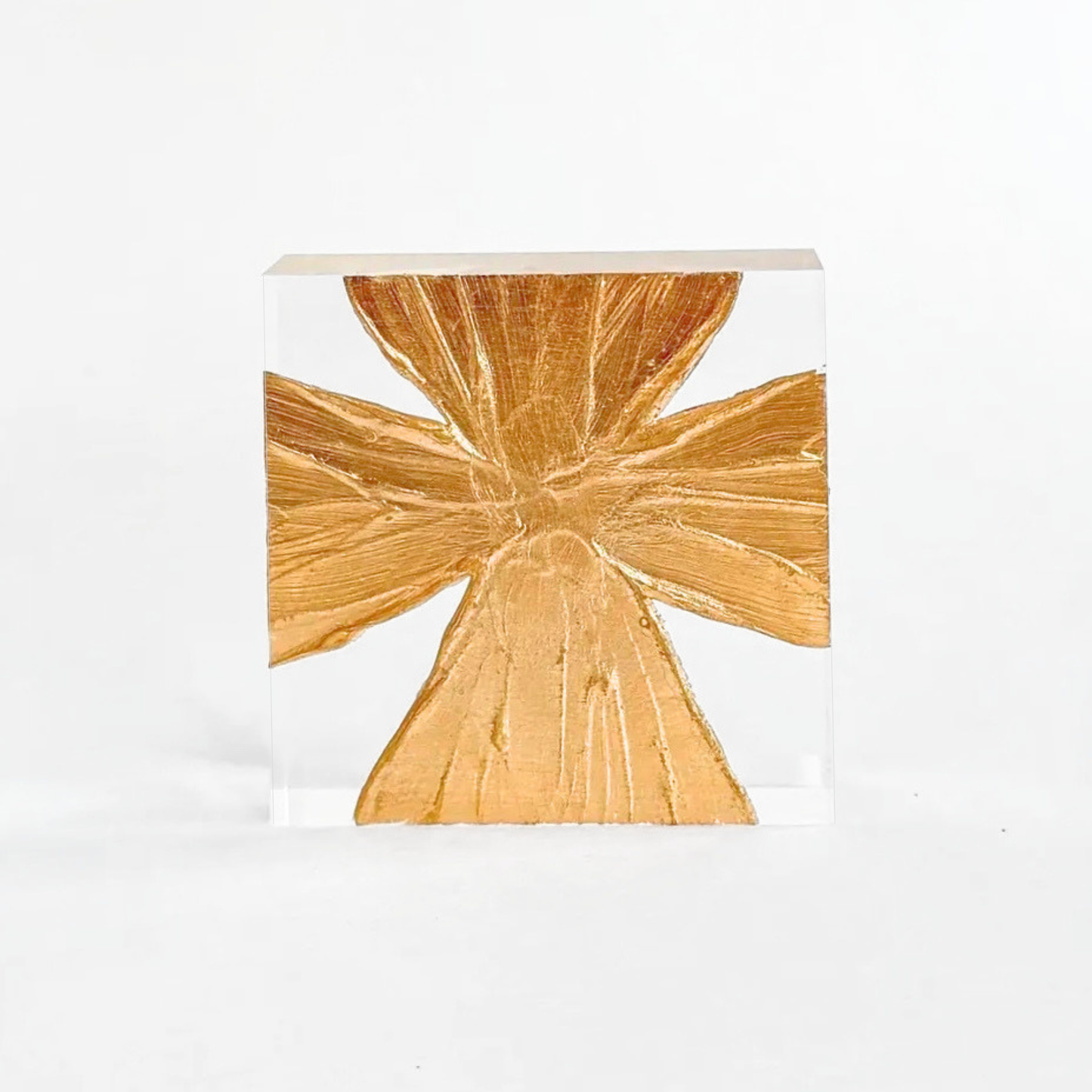 3 x 3 Wide Painted Cross Acrylic Block