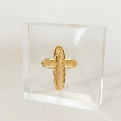 2 x 2 Single Painted Cross Acrylic Block
