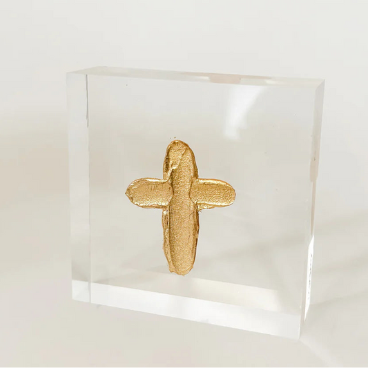 2 x 2 Single Painted Cross Acrylic Block
