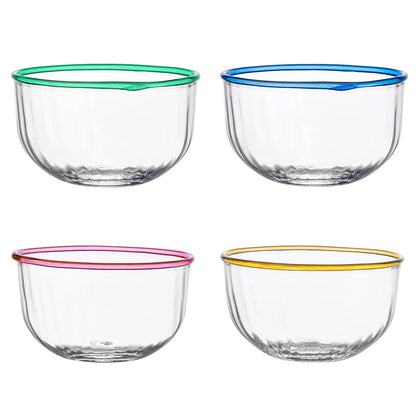 Juliska Nell Glass 4.5" Bowls (Assort. Set of 4)