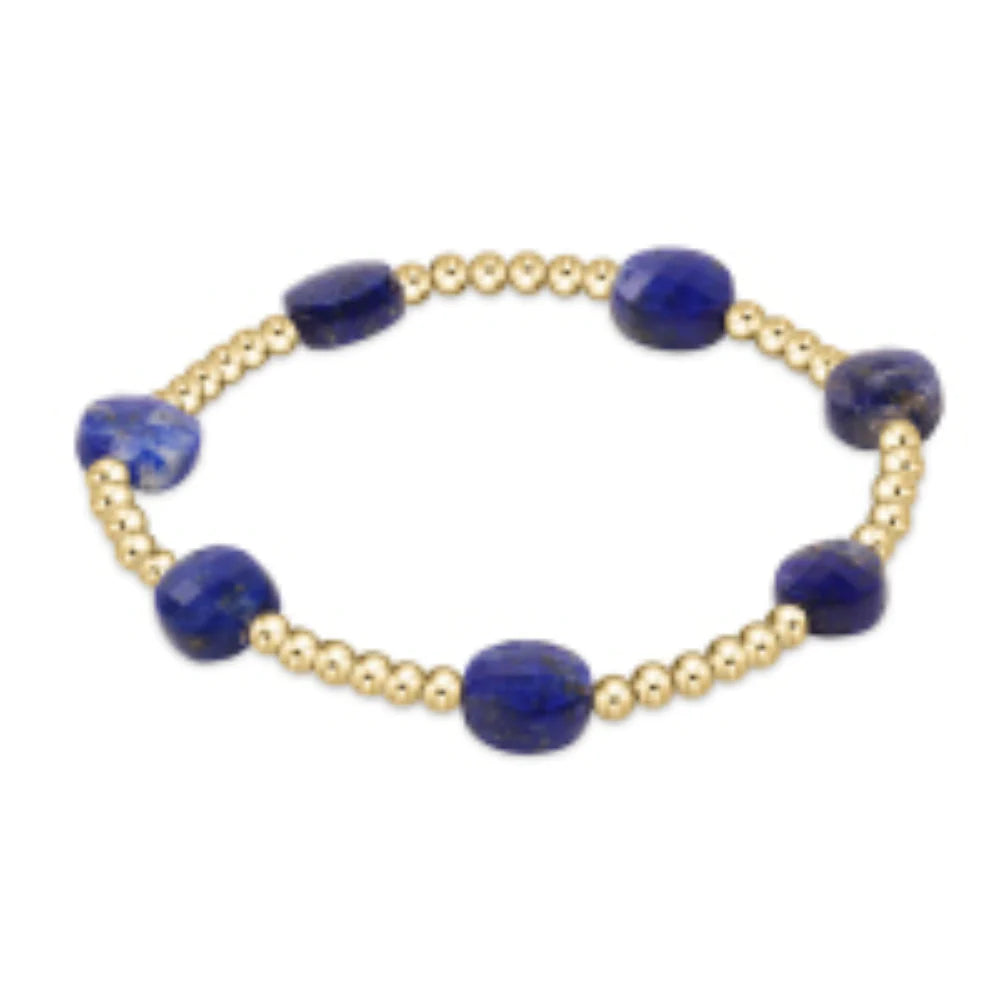 enewton Admire Gold 3mm Bead Bracelet Lapis